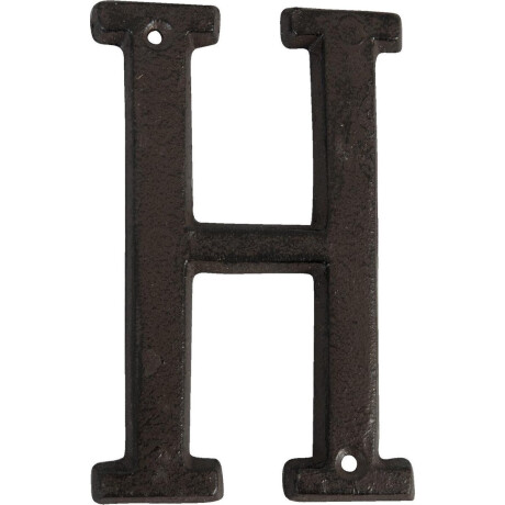 Clayre & Eef IJzeren Letter H 13 cm Bruin IJzer