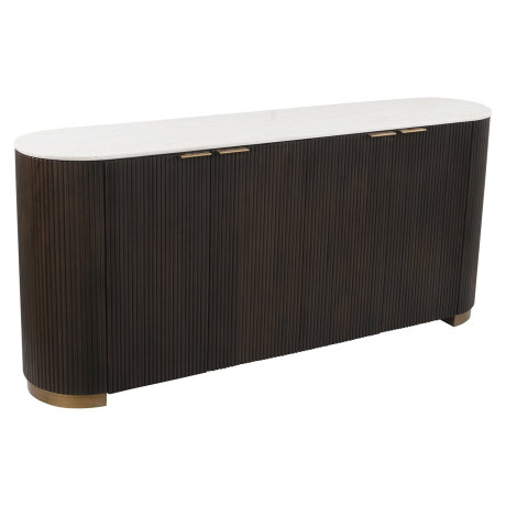 Richmond Dressoir 'Mayfield' Mangohout en marmer, 180cm
