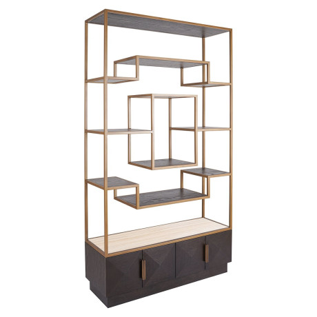 Richmond Wandkast 'Claremont' Eiken en travertin, 220 x 120cm