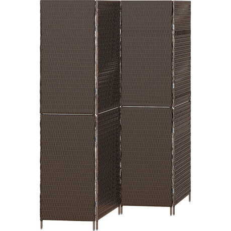vidaXL - Kamerscherm - Bruin - 195 - x - 180 - cm - poly - rattan