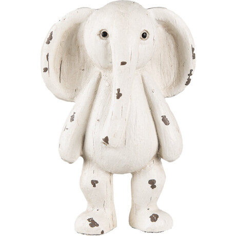 Clayre & Eef Beeld Olifant 5x4x10 cm Beige Bruin Polyresin