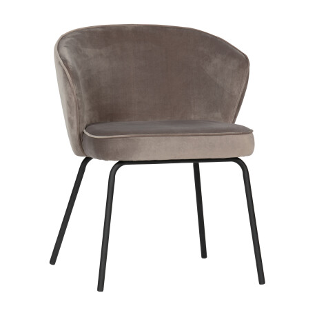 WOOOD Eetkamerstoel 'Admit' Velvet, kleur khaki