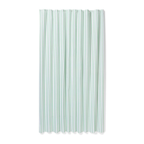 HEMA HEMA Douchegordijn 180x200cm Polyester Linnenstructuur Strepen (groen)