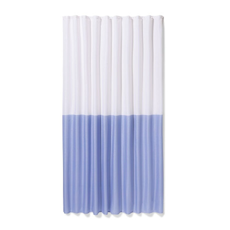 HEMA HEMA Douchegordijn 180x200cm Polyester Linnenlook Blok Blauw (blauw)