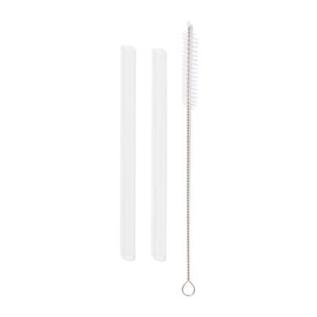 HEMA HEMA Rietjes Met Schoonmaakborstel Voor Waterflessen Van 430ml En 350ml (transparant)