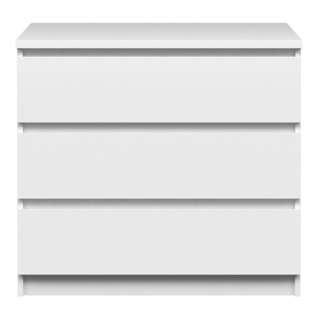 Leen Bakker - Ladekast Naia 3 Lades - Hoogglans - 70,1x76,8x50 Cm - Spaanplaat - Wit - 76.8x70.1x50 Cm