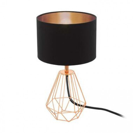 EGLO tafellamp Carlton 2 - zwart/koper - Leen Bakker