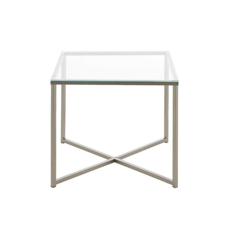 Leen Bakker - Bijzettafel Indor - 45x50x50 Cm - Glas - Transparant