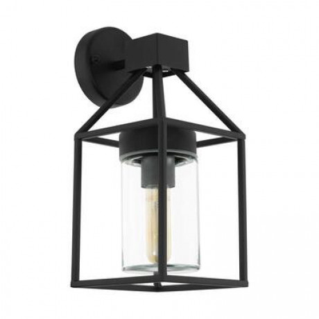 EGLO wandlamp Trecate - zwart/helder - Leen Bakker