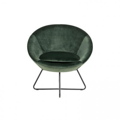 Fauteuil Forli - fluweel - groen - Leen Bakker