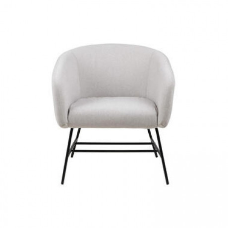 Fauteuil Belfast - fluweel - lichtgrijs - Leen Bakker