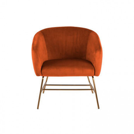 Fauteuil Belfast - fluweel - koper - Leen Bakker