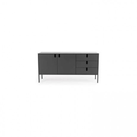 Tenzo dressoir Uno - grijs - 86x171x46 cm - Leen Bakker