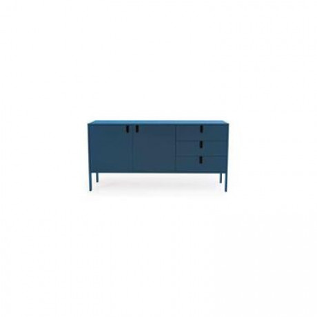 Tenzo dressoir Uno - petrol - 86x171x46 cm - Leen Bakker