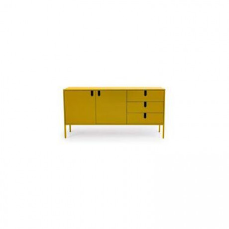 Tenzo dressoir Uno - mosterd - 86x171x46 cm - Leen Bakker