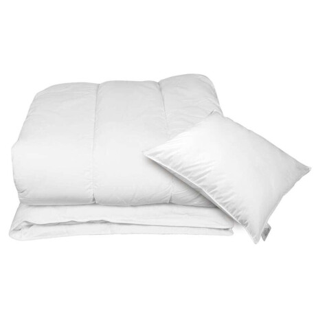 Leen Bakker - Polydaun Enkel Kinderdekbed Micky Incl. Hoofdkussen - Middelwarm - 120x150 Cm - Katoen/Polyester - Wit