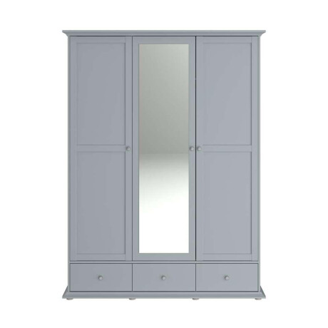 25% korting - Leen Bakker - Kledingkast Margaux - 202x152x53 Cm - Spaanplaat - Grijs