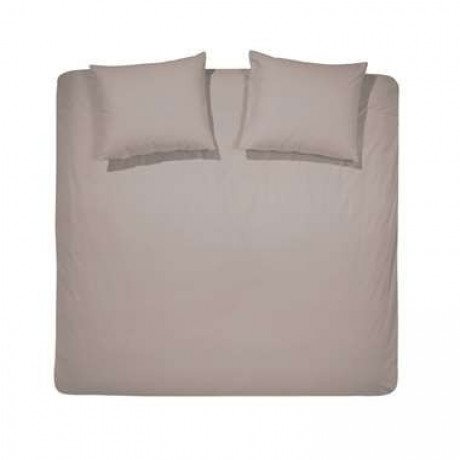 Cinderella dekbedovertrek Uni flanel - taupe - 200x200/220 cm - Leen Bakker