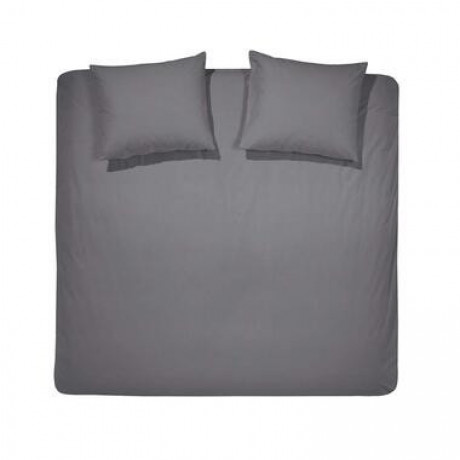 Cinderella dekbedovertrek Uni flanel- antraciet - 240x200/220 cm - Leen Bakker