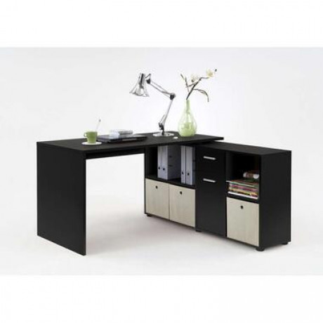 Bureau Lex - zwart - 136x68x75 cm - Leen Bakker