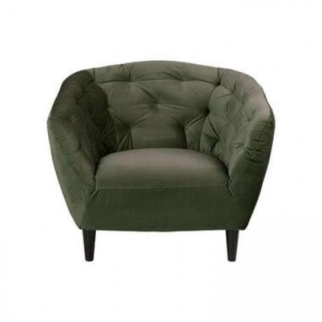 Fauteuil Thyrza - fluweel - groen - Leen Bakker