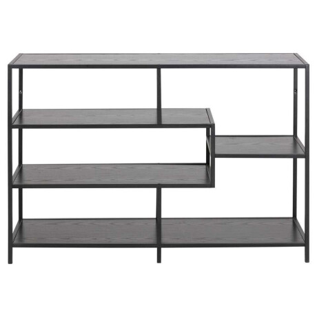 Leen Bakker - Boekenkast Jaxx - 78x114x35 Cm - Metaal/MDF - Zwart