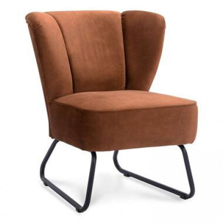 Fauteuil Roby - velvet - koper - Leen Bakker