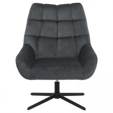 Fauteuil Devin - stof - donkergrijs - Leen Bakker