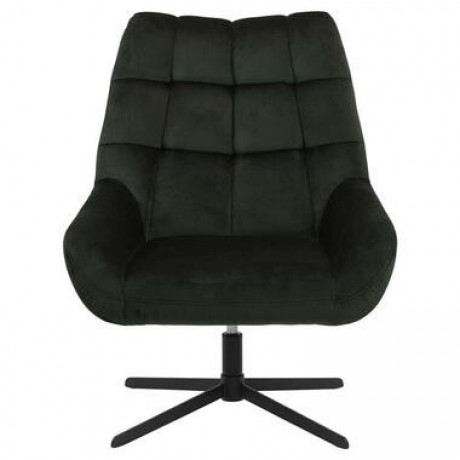 Fauteuil Devin - stof - donkergroen - Leen Bakker