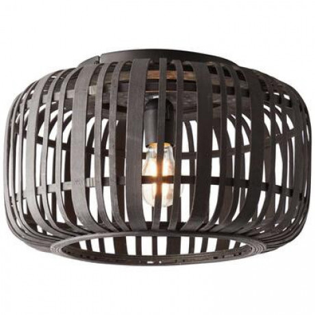 Brilliant plafondlamp Woodrow 1-lichts - zwart - 39,5 cm - Leen Bakker