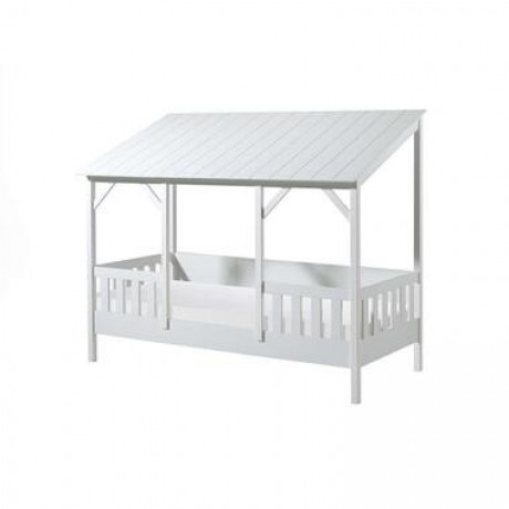 Vipack huisbed met wit dak - wit - 90x200 cm - Leen Bakker