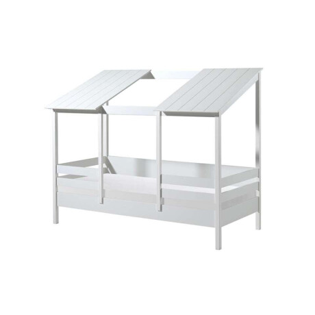 Leen Bakker - Vipack Huisbed 2 Panelen - 90x200 Cm - MDF/Grenenhout - Wit - 106x214.2x174 Cm