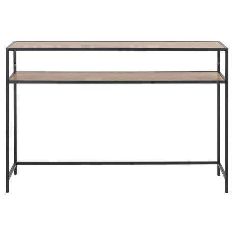 Leen Bakker - Sidetable Jaxx - Eiken - 79x120x35 Cm - Melamine - Bruin#Zwart