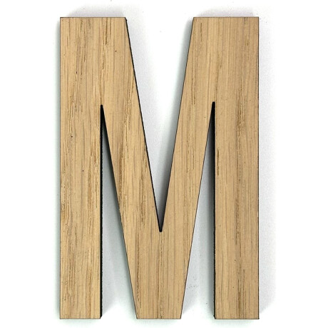 Houten letter M - 10 cm hoog