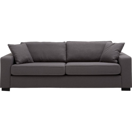 Goossens Bank Timo grijs, stof, 2-zits, stijlvol landelijk