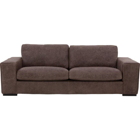 Goossens Excellent Bank Morceau In Leer donkerbruin, leer, 2-zits, urban industrieel