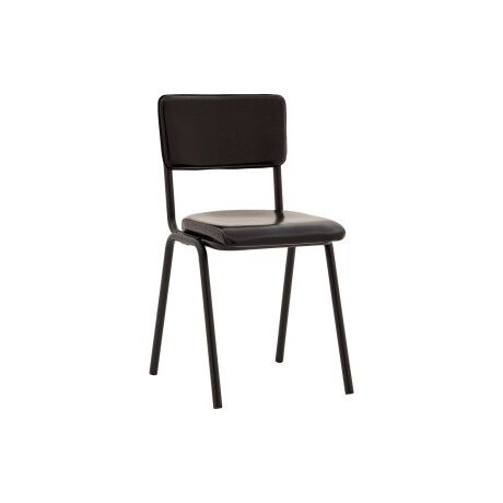 Goossens Eetkamerstoel Chaplin zwart leer leuning, urban industrieel