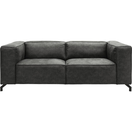 Goossens Bank Calvin grijs, micro leer, 2,5-zits, modern design