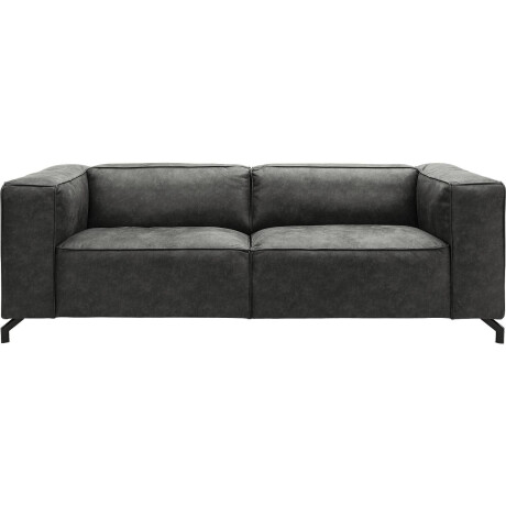 Goossens Bank Calvin grijs, micro leer, 3-zits, modern design