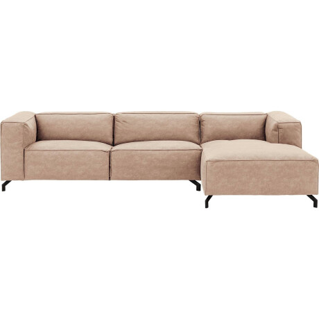 Goossens Bank Calvin beige, micro leer, 3,5-zits, modern design