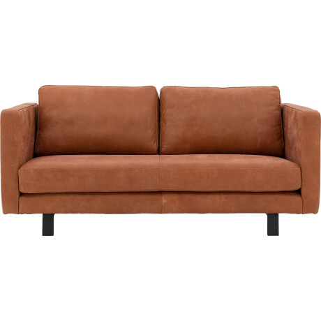 Goossens Excellent Bank Nuance cognac, leer, 2,5-zits, urban industrieel