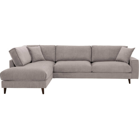 Goossens Bank Jonas beige, stof, 3,5-zits, urban industrieel met ligelement links