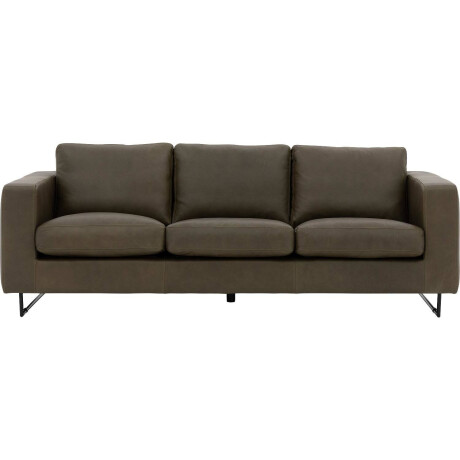 Goossens Excellent Bank Jovani groen, leer, 3,5-zits, urban industrieel