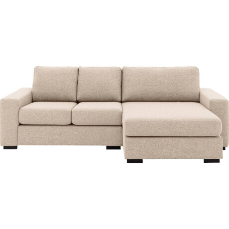Goossens Bank Lucca wit, stof, 2-zits, stijlvol landelijk met chaise longue rechts