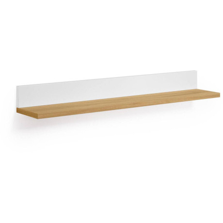 Kave Home Kave Home Abilen, Abilen wandplank in eiken fineer wit gelakt 80 x 15 cm fsc 100%