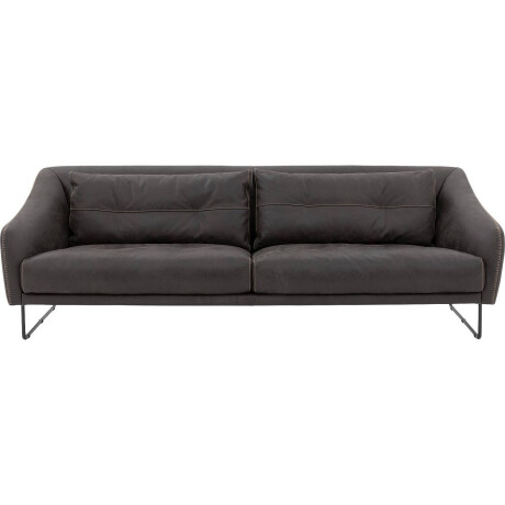 Goossens Excellent Bank Gs-2105 antraciet, leer, 3,5-zits, elegant chic