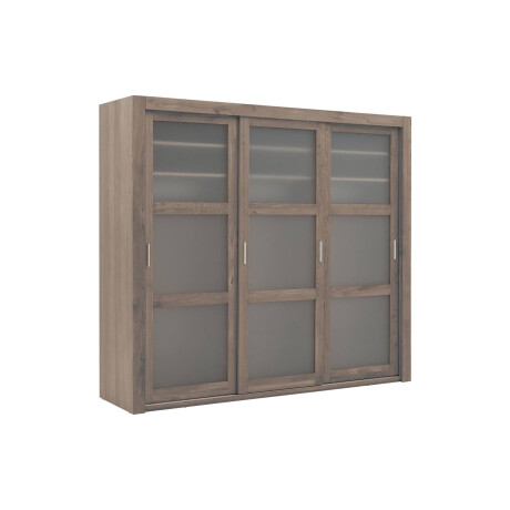 Goossens Excellent Kledingkast Duo, 248 cm breed, 223 cm hoog, 3 x 3 glaspaneel schuifdeuren