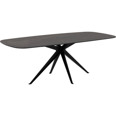 Goossens Excellent Eettafel Cipressen, Semi rechthoekig 160 x 90 cm