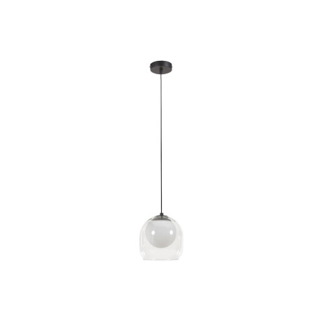 Kave Home Kave Home Belkis, Plafondlamp belkis in glas en metaal met zwarte finish