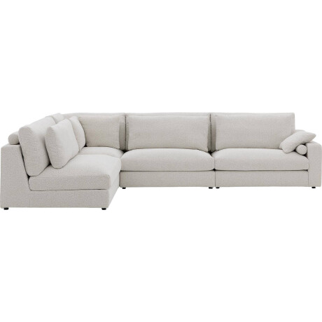 Goossens Hoekbank Odette wit, stof, 1,5-zits, stijlvol landelijk